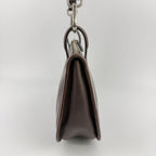Prada Shoulder Bag Brown Leather Vintage — view 4