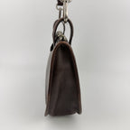 Prada Shoulder Bag Brown Leather Vintage — view 5