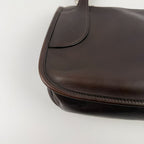 Prada Shoulder Bag Brown Leather Vintage — view 7
