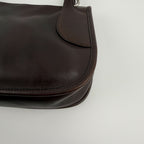 Prada Shoulder Bag Brown Leather Vintage — view 8