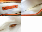 Celine Wc Saruki Handbag Leather Canvas Carriage Pattern All Over Orange — view 4