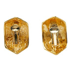 Celine Vintage Earrings Gold Rhinestone Plated — view 3