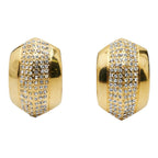 Celine Vintage Earrings Gold Rhinestone Plated — view 2