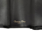 Dior Saddle Trifold Wallet Compact Black Gold Leather — view 6