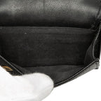 Dior Saddle Trifold Wallet Compact Black Gold Leather — view 5
