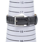 Fendi Classico Watch Silver Black Stainless Steel Leather — view 7