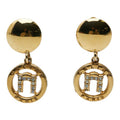 Celine Logo Earrings Gold Plated