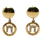 Celine Logo Earrings Gold Plated
