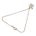 Chanel CC Logo Bracelet Gold Plated Faux Pearl Rhinestone — view 2