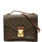 Louis Vuitton Monogram Monceau 2-Way Shoulder Bag Brown Leather