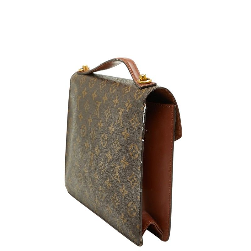 Louis Vuitton Monogram Monceau 2-Way Shoulder Bag Brown Leather — view 2