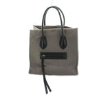 Celine Luggage Phantom Tote Hand Logo Canvas Leather Gray