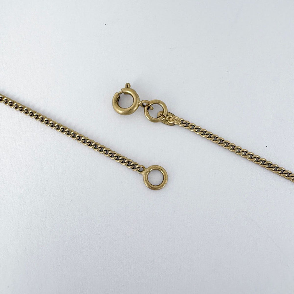 Chanel CC Logo Rhinestone Necklace Snowflake Faux Pearl Gold Pink — view 3
