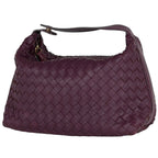 Bottega Veneta Intrecciato Handbag Pouch Leather Bordeaux