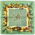 Hermes Petit Carre Mediterranee Mediterranean Scarf Silk Green Multicolor