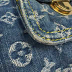 Louis Vuitton Baggy GM Shoulder Bag Monogram Denim Blue — view 8