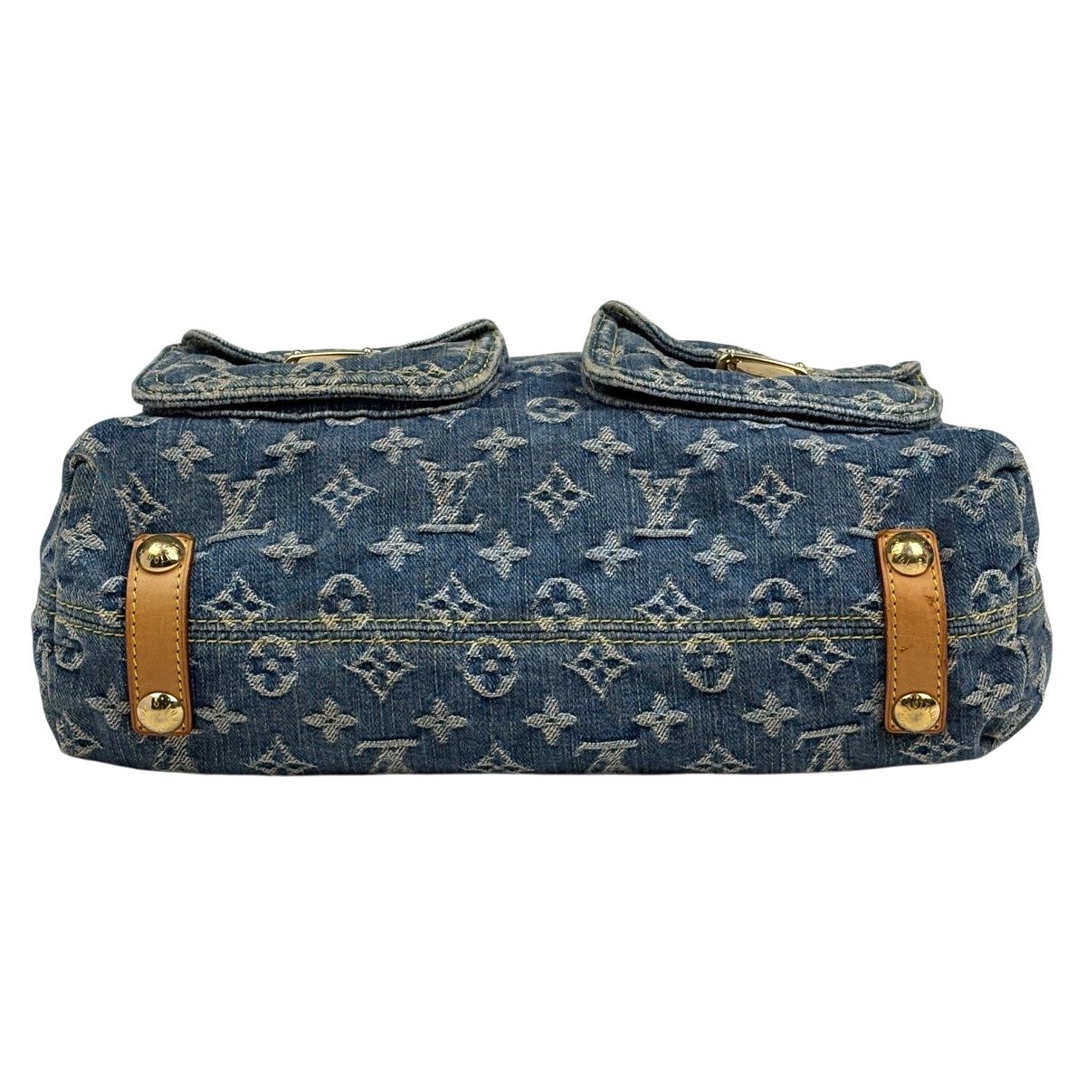 Louis Vuitton Baggy GM Shoulder Bag Monogram Denim Blue — view 5