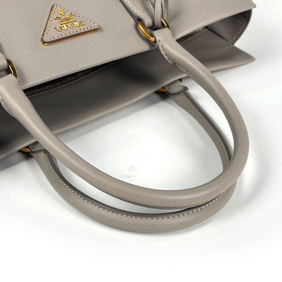 Prada Tote 2-Way Saffiano Leather Light Gray — view 6
