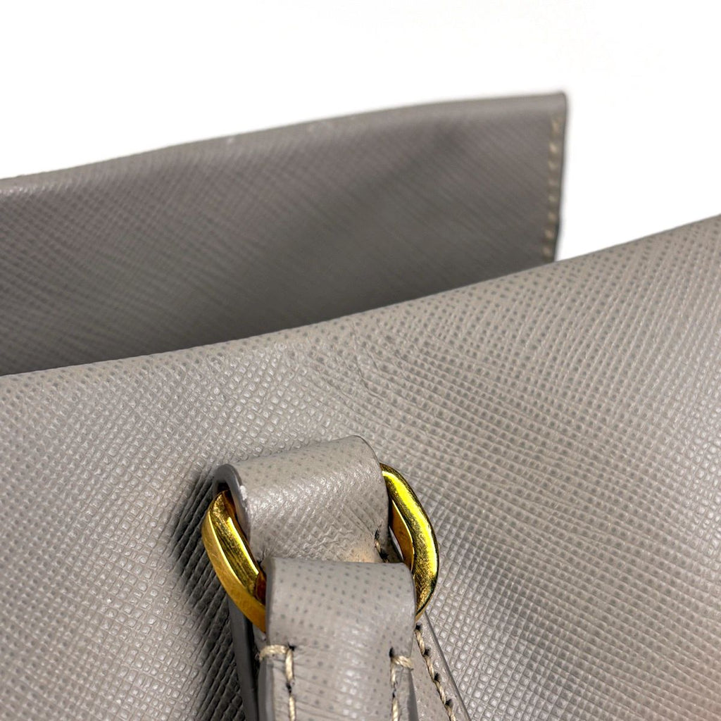 Prada Tote 2-Way Saffiano Leather Light Gray — view 5
