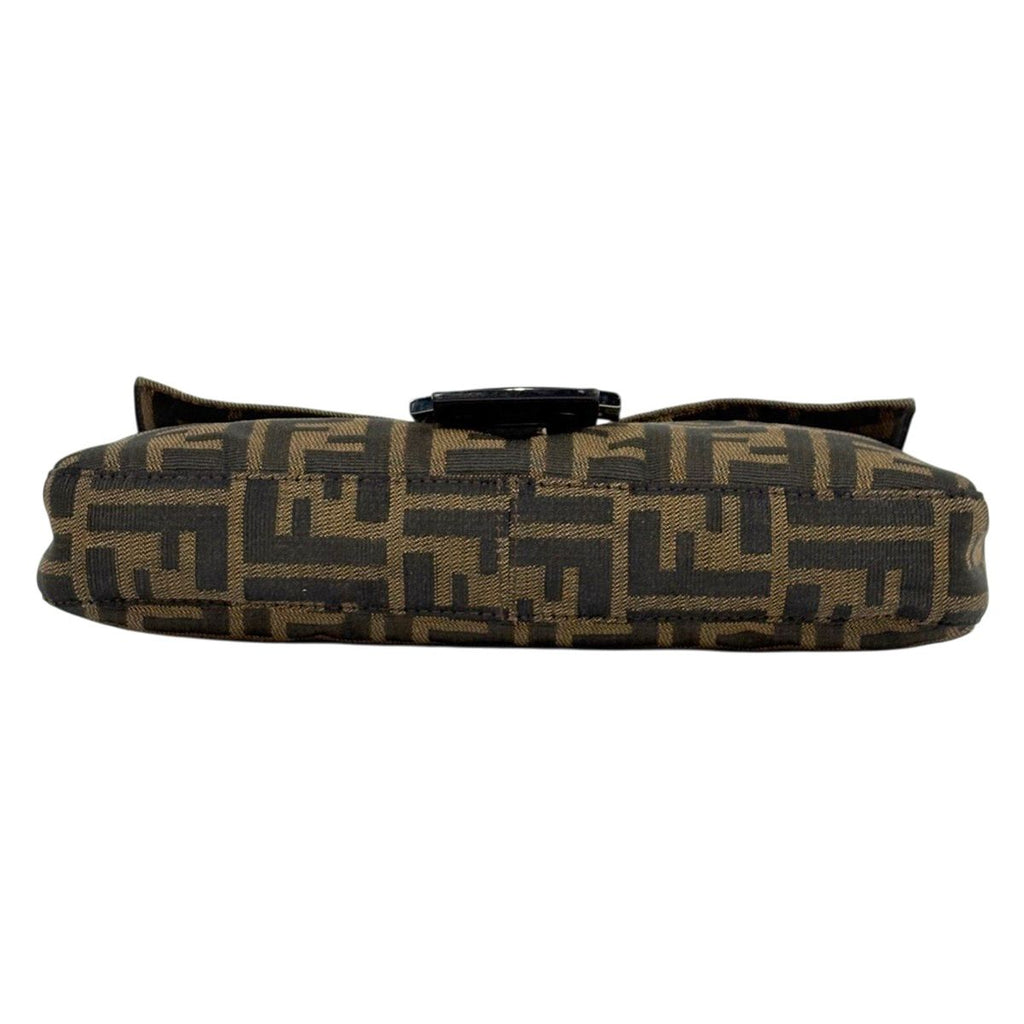 Fendi Zucca Pattern Mamma Baguette Shoulder Bag Canvas Brown — view 5