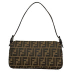 Fendi Zucca Pattern Mamma Baguette Shoulder Bag Canvas Brown — view 3