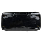 Chanel CC Logo Boston Bag 2-Way Enamel Patent Leather Black — view 5