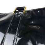 Chanel CC Logo Boston Bag 2-Way Enamel Patent Leather Black — view 8
