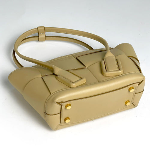 Bottega Veneta Mini the Arco 2-Way Handbag Leather Yellow — view 2