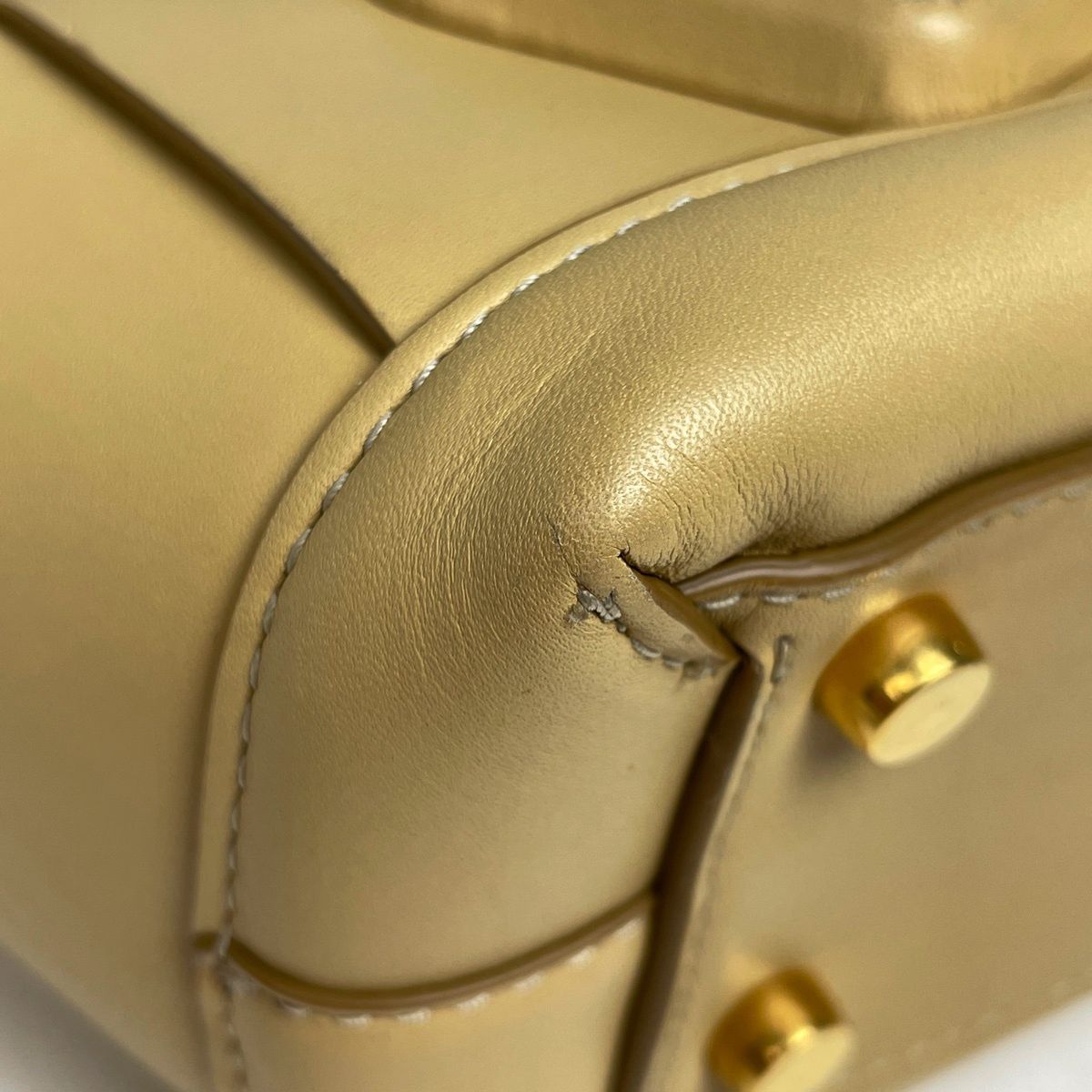Bottega Veneta Mini the Arco 2-Way Handbag Leather Yellow — view 3
