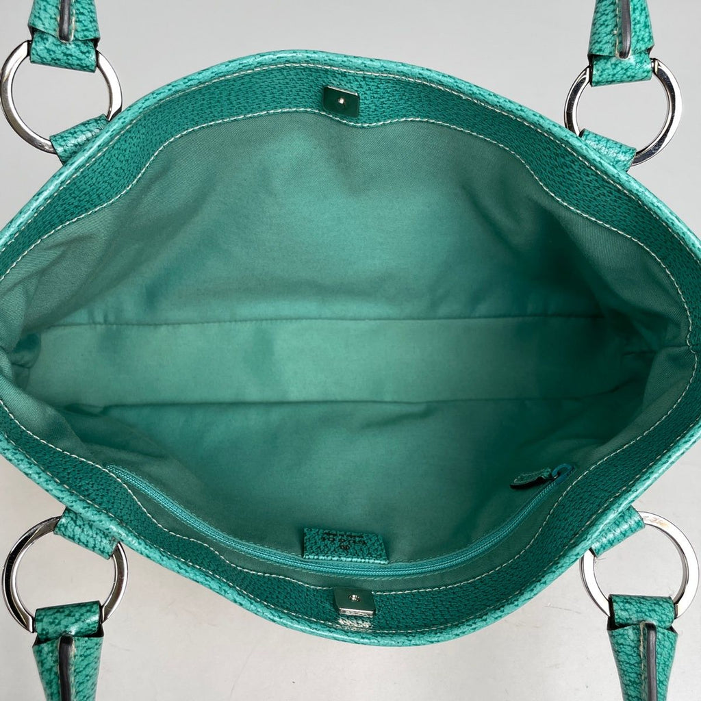 Gucci GG Pattern Tote Canvas Beige Green — view 7