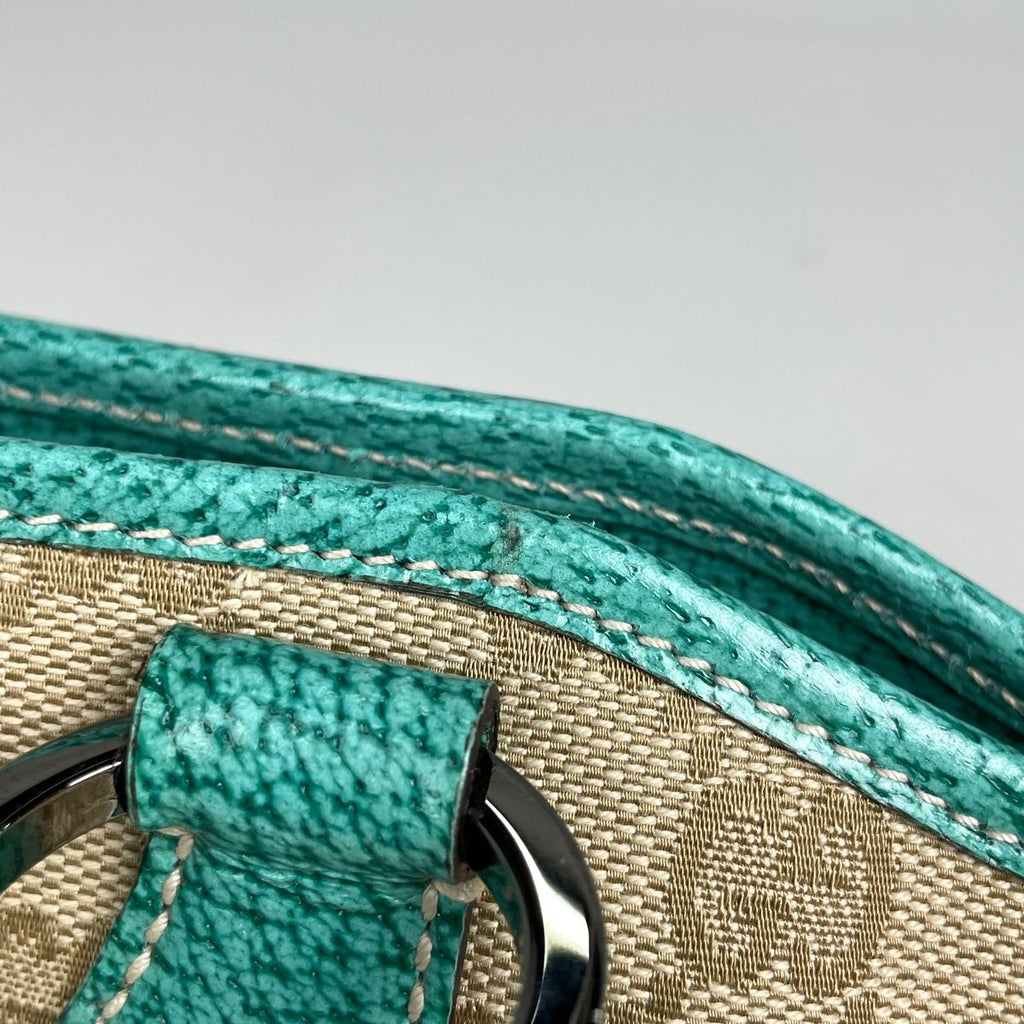 Gucci GG Pattern Tote Canvas Beige Green — view 5