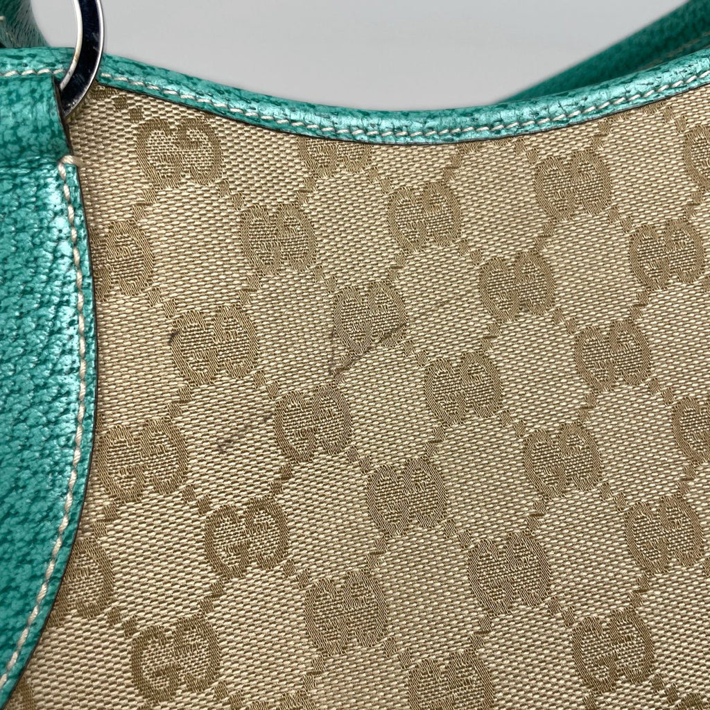 Gucci GG Pattern Tote Canvas Beige Green — view 4