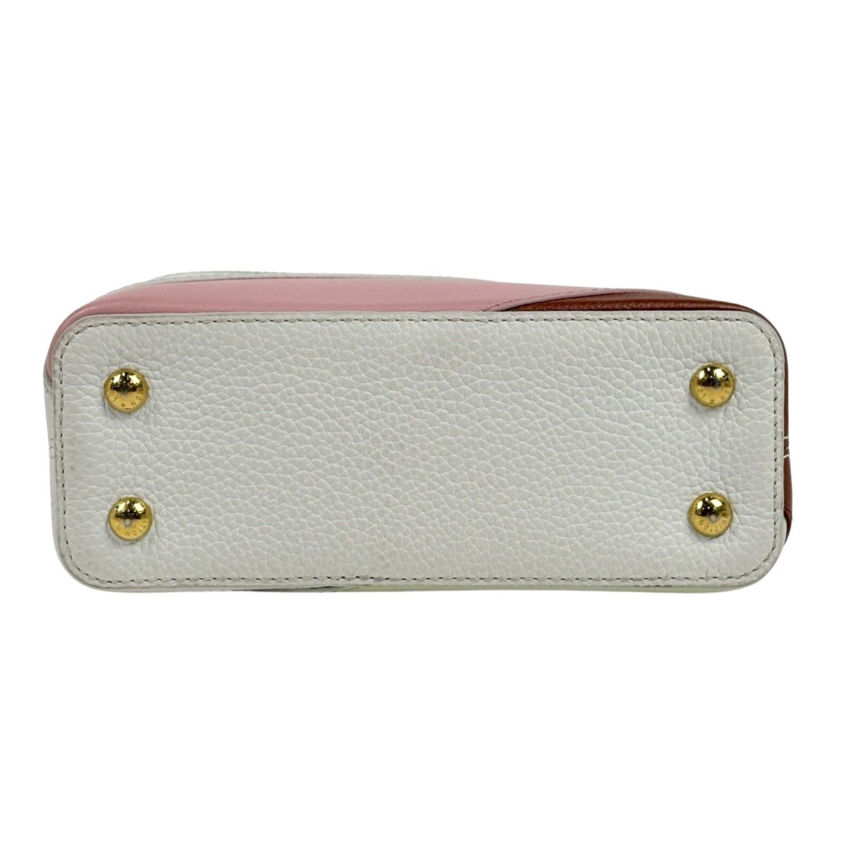 Louis Vuitton Capucines Mini 2-Way Handbag Taurillon White Pink Green — view 5