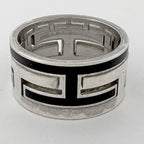 Hermes Mubouche Ring Logo 925 Sterling Silver Black — view 3