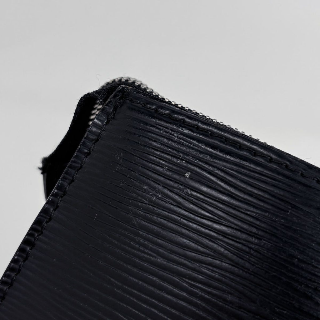 Louis Vuitton Pochette Makeup Cosmetics Handbag Pouch Epi Noir — view 4