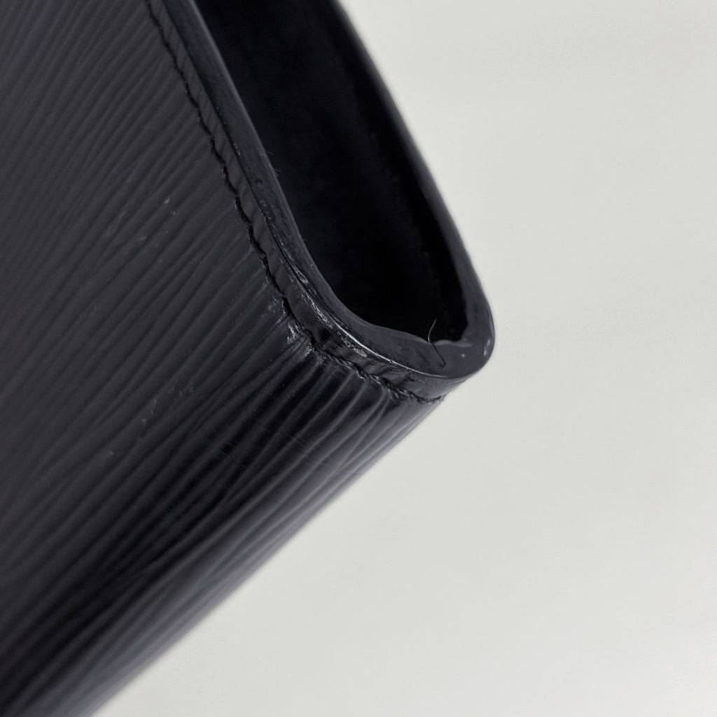 Louis Vuitton Pochette Makeup Cosmetics Handbag Pouch Epi Noir — view 3