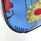 Gucci Nymfair Small New Flora Handbag 2-Way Bamboo Leather Blue — view 4