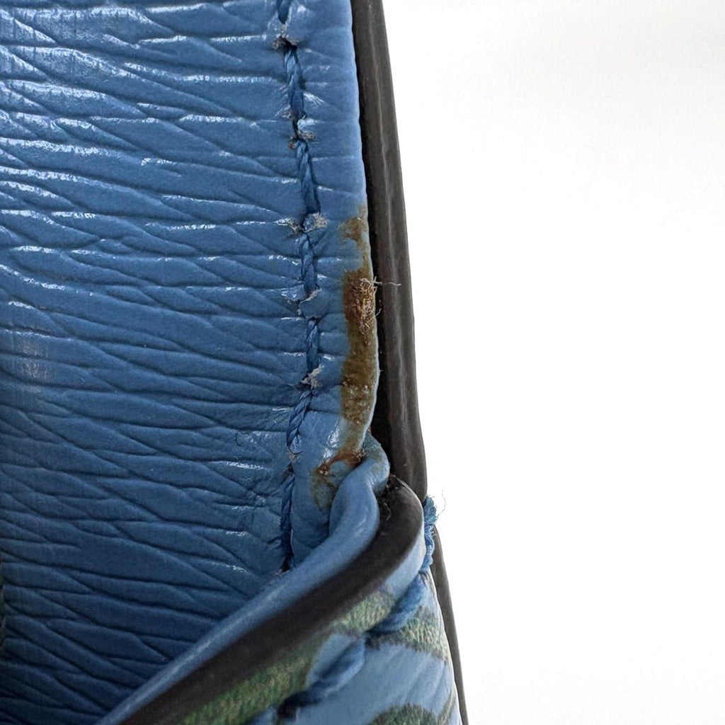 Gucci Nymfair Small New Flora Handbag 2-Way Bamboo Leather Blue — view 6