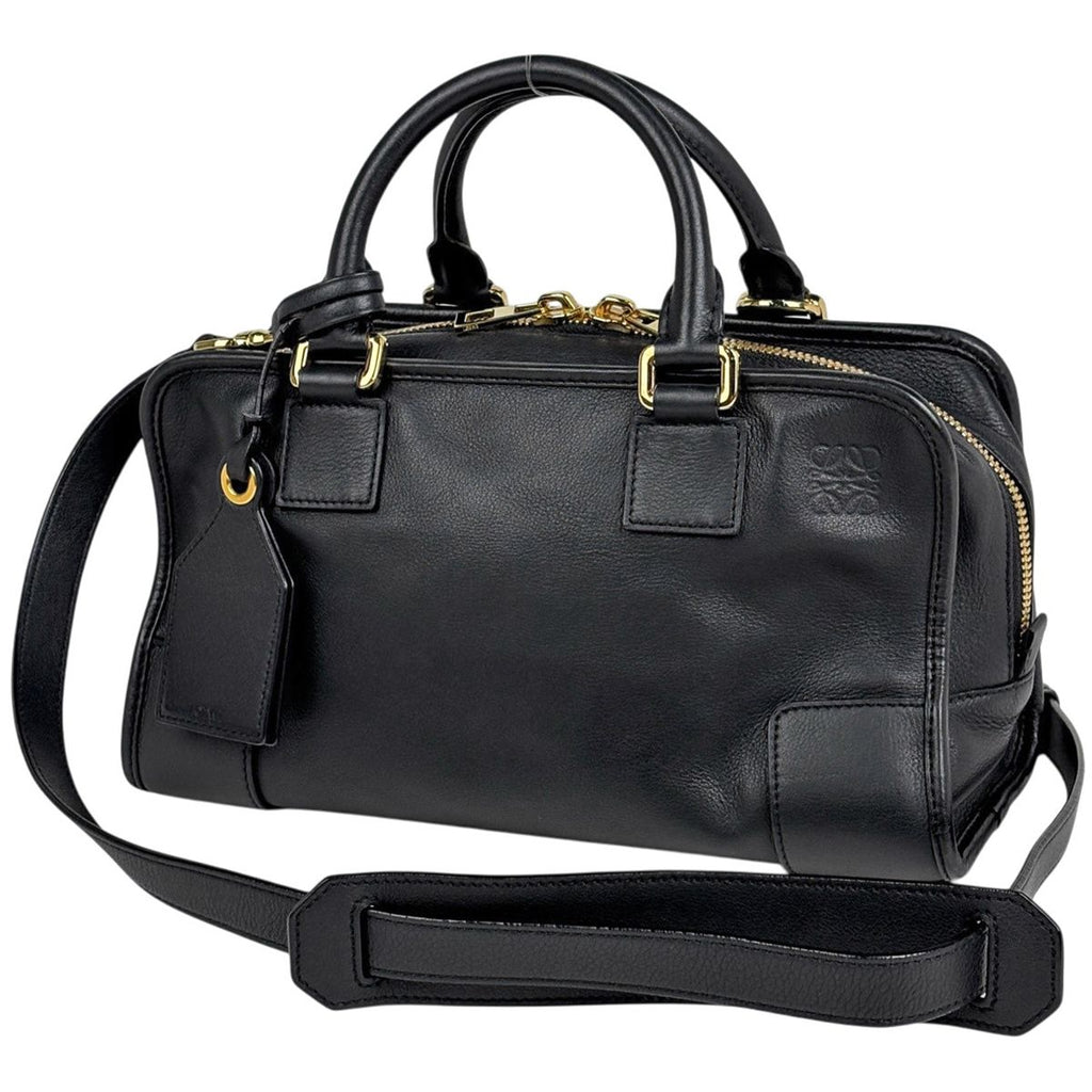 Loewe Amazona 28 2-Way Anagram Handbag Leather Black