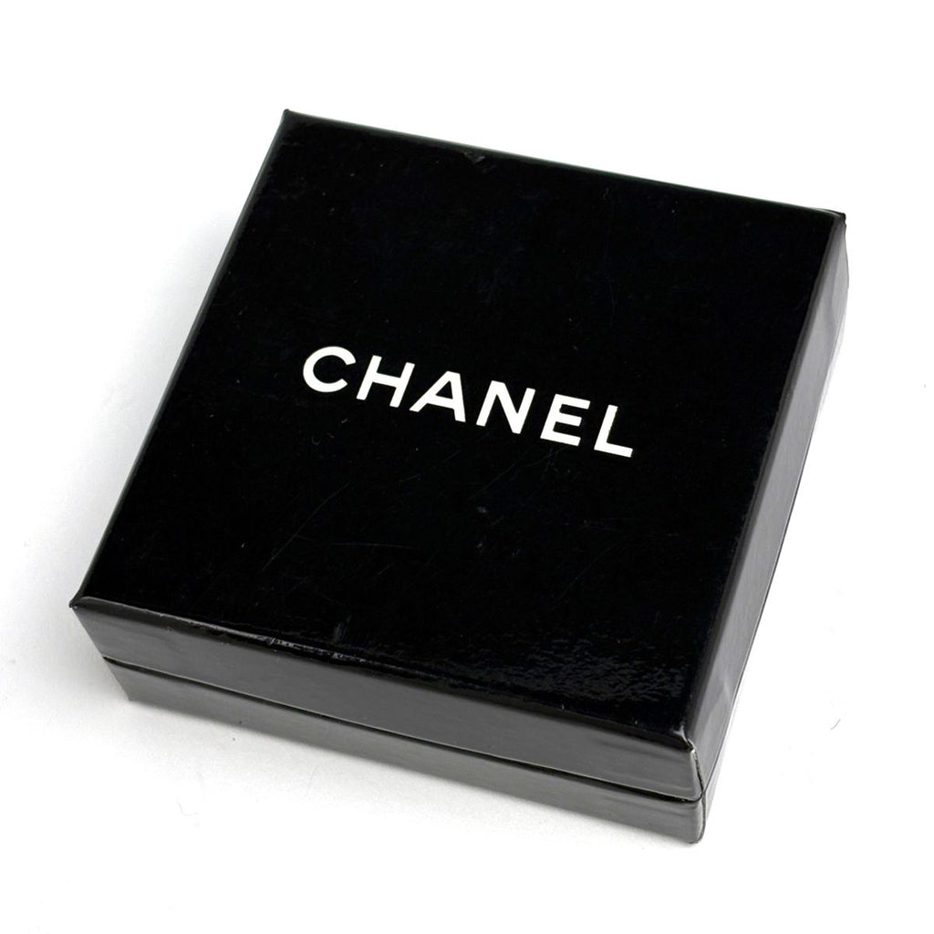 Chanel CC Logo Rhinestone Brooch Gold Plated — view 6