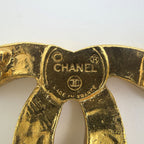 Chanel CC Logo Rhinestone Brooch Gold Plated — view 5