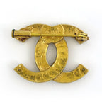 Chanel CC Logo Rhinestone Brooch Gold Plated — view 2