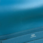 Hermes Dogon GM Bifold Wallet Taurillon Clemence Blue — view 5