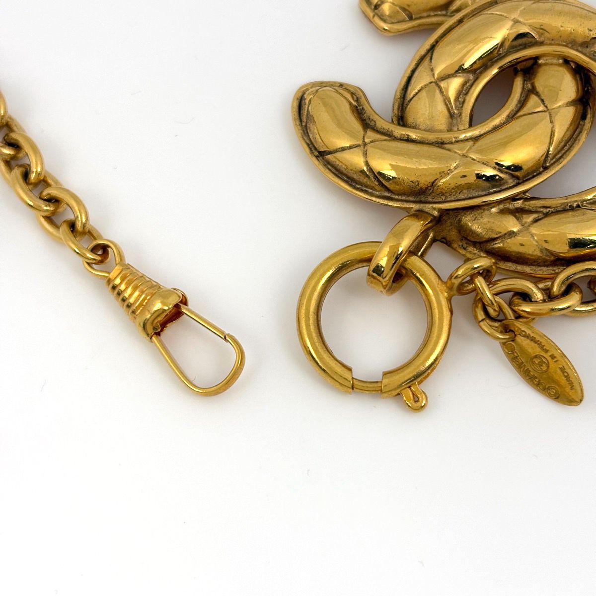 Chanel CC Logo Chain Necklace Gold Plated — view 3