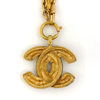 Chanel CC Logo Chain Necklace Gold Plated — view 2