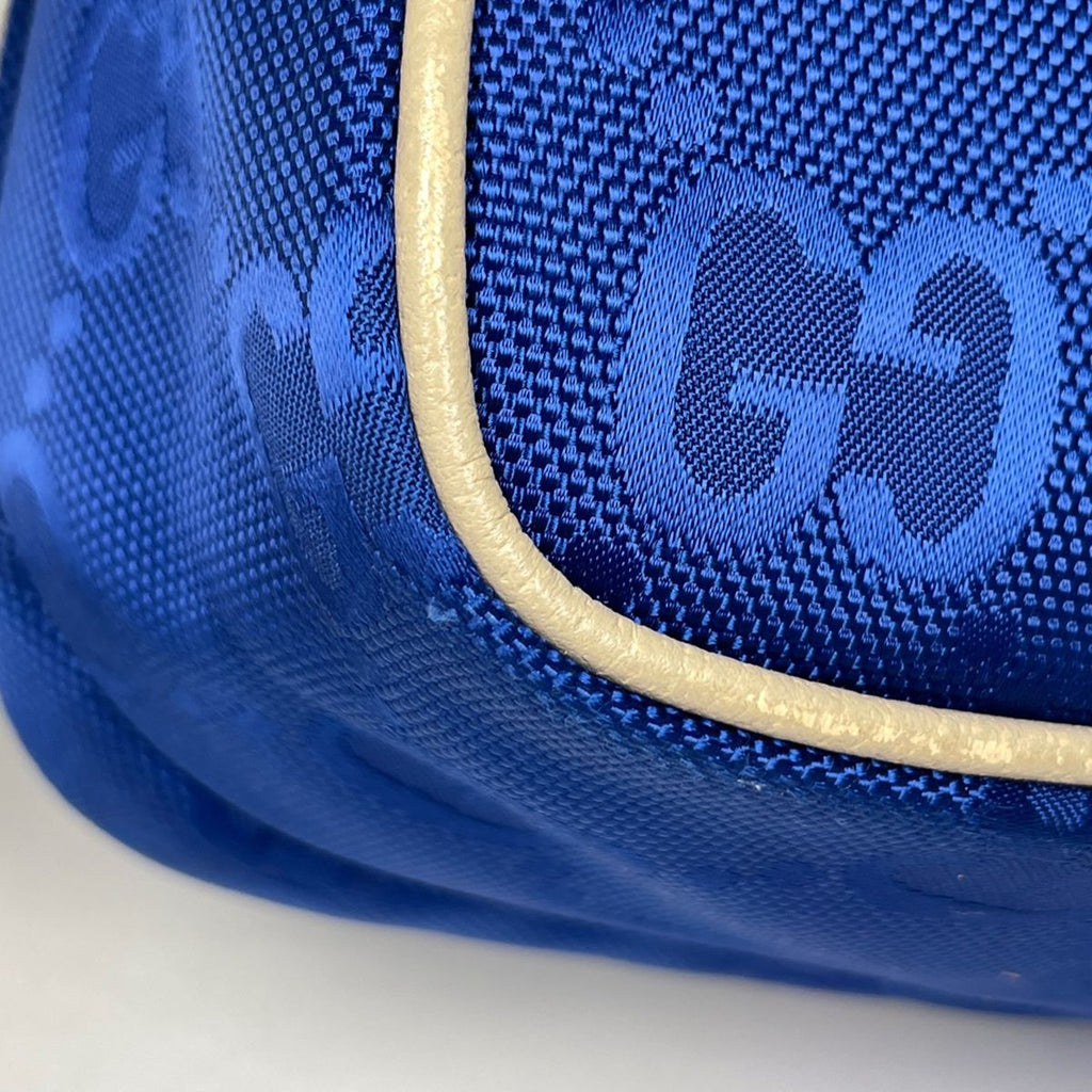 Gucci Off the Grid Shoulder Bag GG Pattern 2-Way Nylon Blue White — view 3