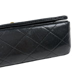 Chanel Mini Quilted Single Flap Chain CC Logo Shoulder Bag Leather Black — view 6