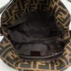 Fendi Zucca Pattern Shoulder Bag Canvas Brown — view 8