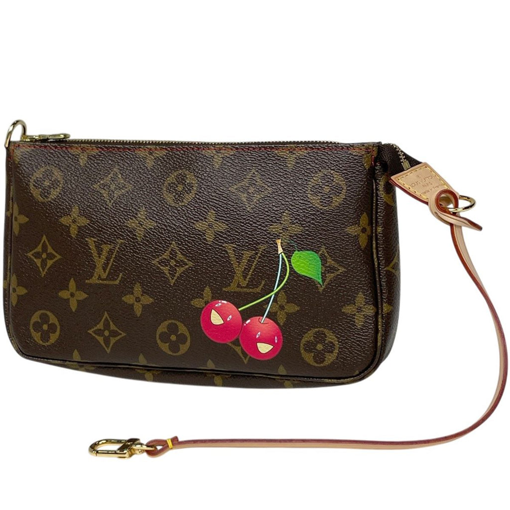 Louis Vuitton Pochette Takashi Murakami Pouch Monogram Cherry Brown