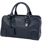 Loewe Amazona 28 Anagram Handbag Leather Navy